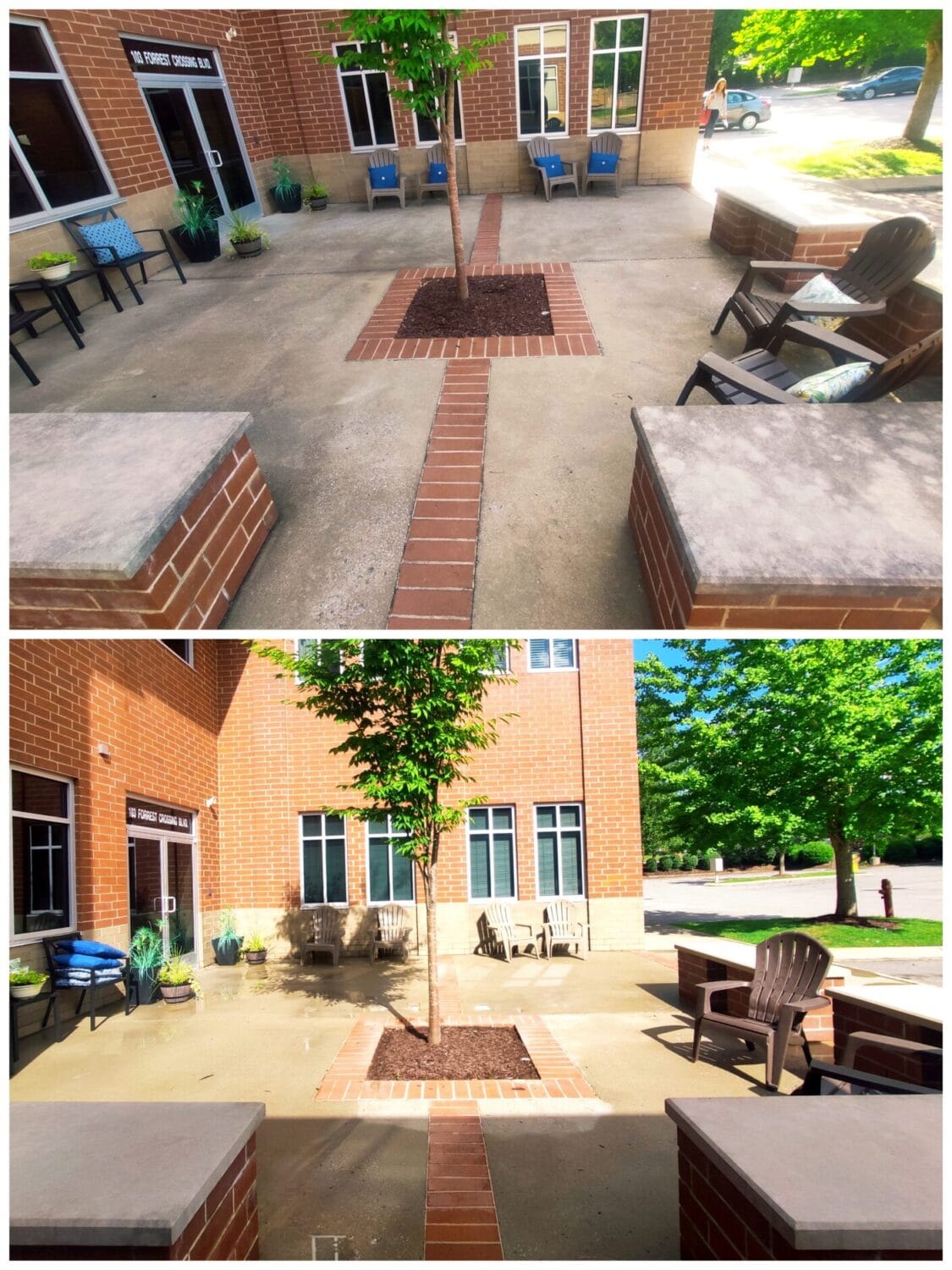 Commercial building cleaning project