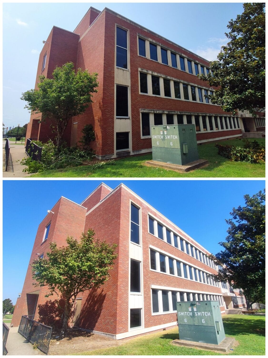 Commercial soft washing project