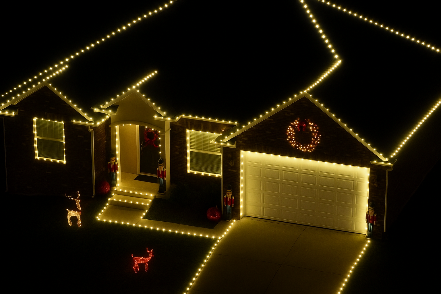 Christmas light installation nashville roofline professional display