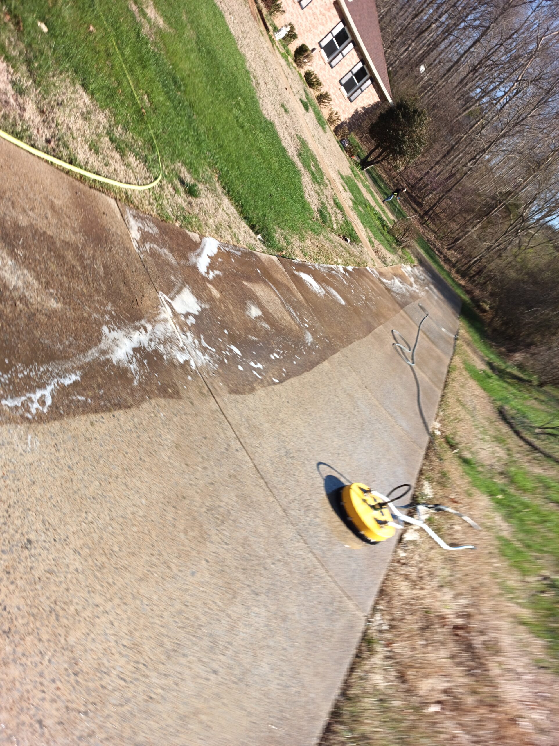Concrete surface cleaning in progress in Middle Tennessee
